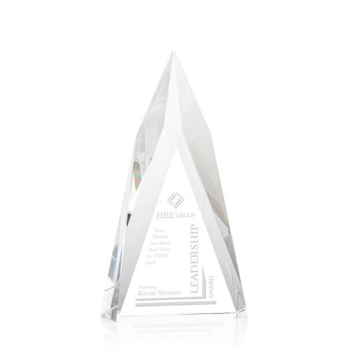 Awards and Trophies - Crystal Awards - Salisbury Spire Pyramid Crystal Award