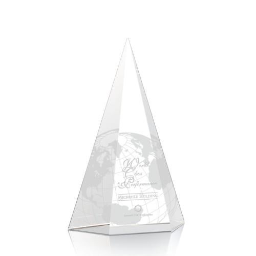 Awards and Trophies - Crystal Awards - Baum Peak Pyramid Crystal Award