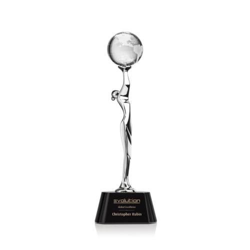 Awards and Trophies - Crystal Awards - Aphrodite Globe Crystal Award
