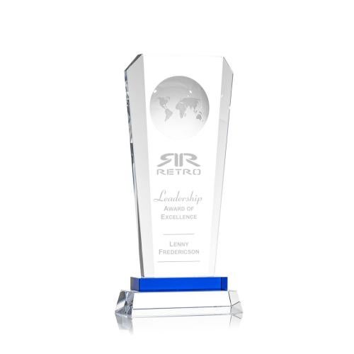 Awards and Trophies - Crystal Awards - Inglefield Globe Tower Towers Crystal Award