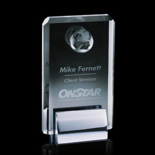 Awards and Trophies - Crystal Awards - Buxton Globe Crystal Award