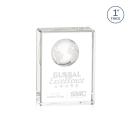 Ambassador Globe Rectangle Crystal Award
