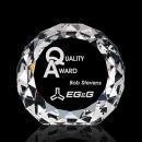 Gem Cut Circle Crystal Award