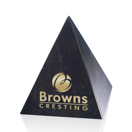 Awards and Trophies - Marble & Stone Awards - Marble Black Pyramid Stone Award