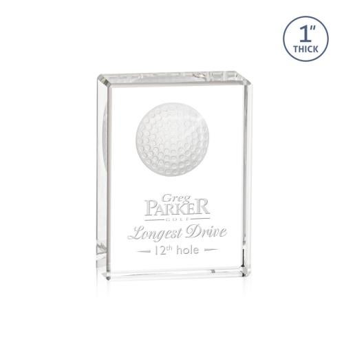 Awards and Trophies - Golf Awards - Pennington Golf Rectangle Crystal Award