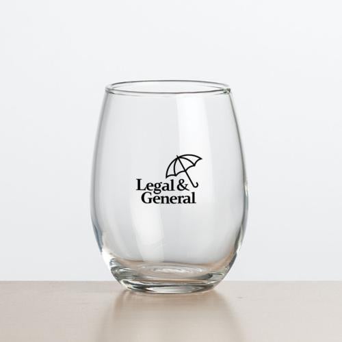 Corporate Gifts - Barware - Wine Glasses - Stemless - Stanford Stemless Wine - Imprinted