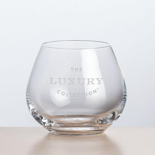 Corporate Gifts - Barware - Wine Glasses - Stemless - Florentina Stemless Wine - Deep Etch
