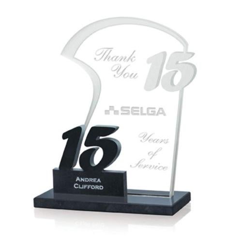 Awards and Trophies - Crystal Awards - Cranleigh Number Crystal Award