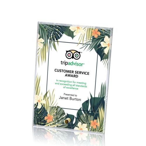 Awards and Trophies - Crystal Awards - Cantebury Vertical Full Color Rectangle Crystal Award