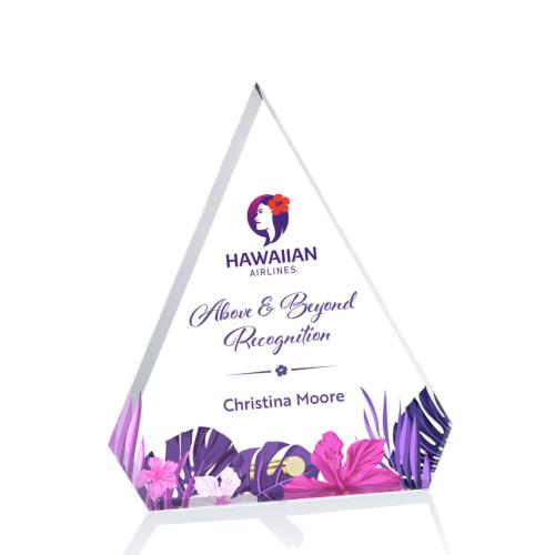 Awards and Trophies - Crystal Awards - Cantebury Full Color Diamond Crystal Award