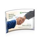 Madison Full Color Clear Crescent Crystal Award