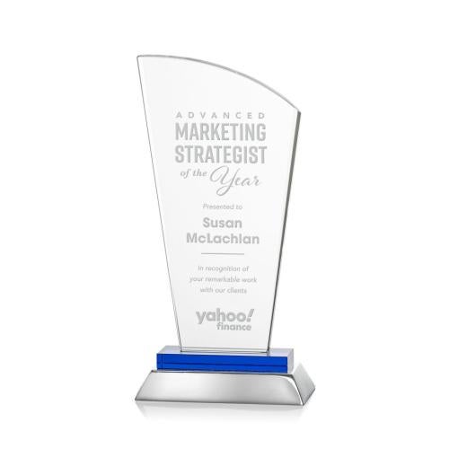 Awards and Trophies - Crystal Awards - Hansen Blue Peaks Crystal Award