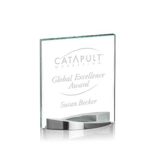 Awards and Trophies - Crystal Awards - Salerno Rectangle Crystal Award
