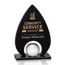 Dangerfield Black Tear Drop Crystal Award