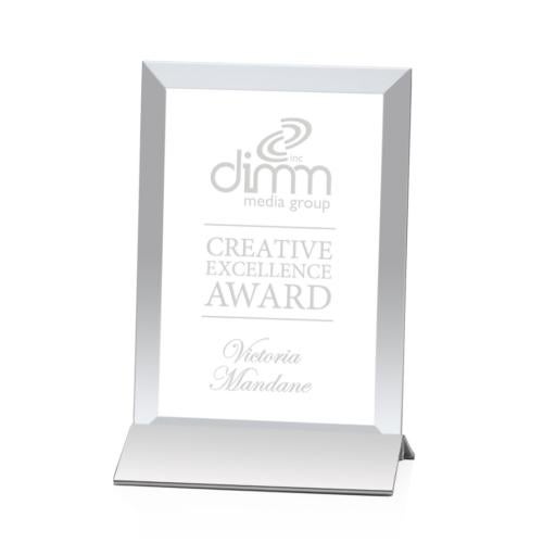 Awards and Trophies - Crystal Awards - Rainsworth Silver/Vertical Rectangle Crystal Award