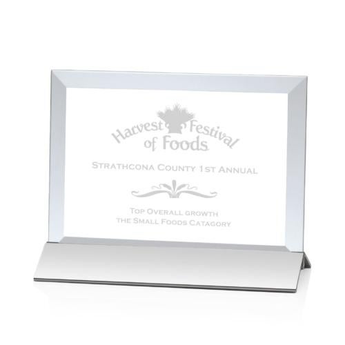 Awards and Trophies - Crystal Awards - Rainsworth Silver/Horizontal Rectangle Crystal Award