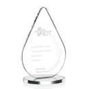 Glenhazel Clear Tear Drop Crystal Award