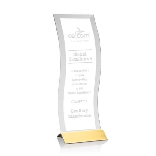 Awards and Trophies - Crystal Awards - Vail Gold Towers Crystal Award