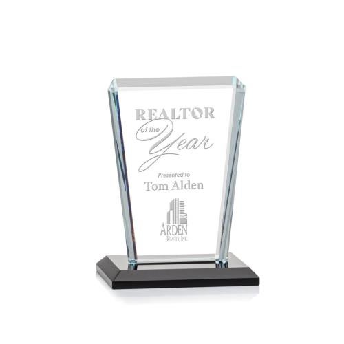 Awards and Trophies - Crystal Awards - Chatham Black Rectangle Crystal Award
