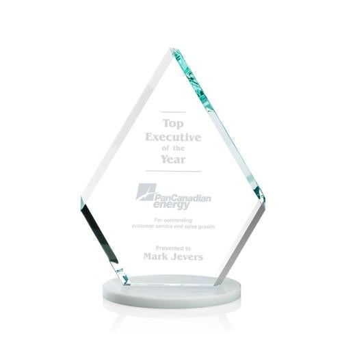 Awards and Trophies - Crystal Awards - Canton White Diamond Crystal Award