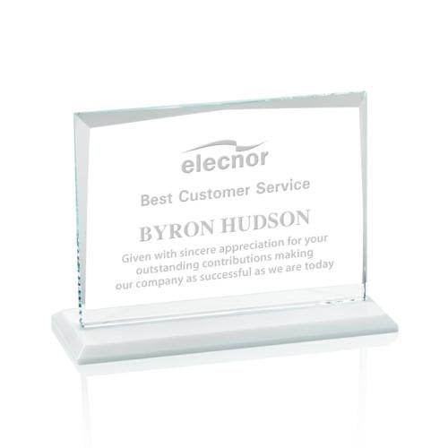 Awards and Trophies - Crystal Awards - Lismore White Rectangle Crystal Award