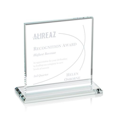 Awards and Trophies - Crystal Awards - Sahara Clear Square / Cube Crystal Award