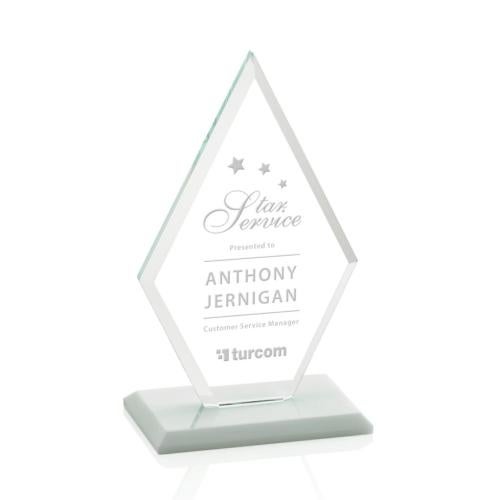 Awards and Trophies - Crystal Awards - Tuscany White Diamond Crystal Award