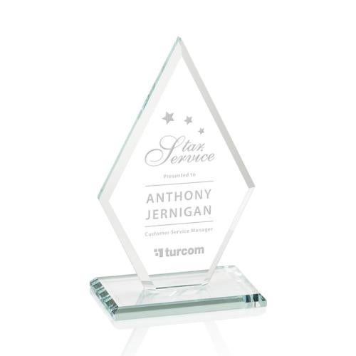 Awards and Trophies - Crystal Awards - Tuscany Clear Diamond Crystal Award