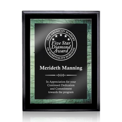 Awards and Trophies - Plaque Awards - Farnsworth/Caprice - Black/Green 