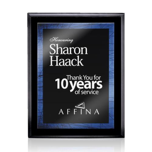 Awards and Trophies - Plaque Awards - Farnsworth/Caprice - Black/Blue