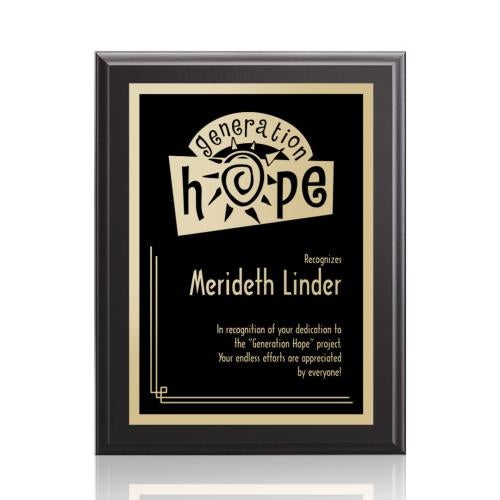 Awards and Trophies - Plaque Awards - Farnsworth/Simplicity - Black/Black