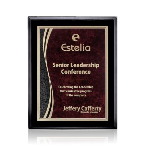 Awards and Trophies - Plaque Awards - Farnsworth/Finch - Black/Red