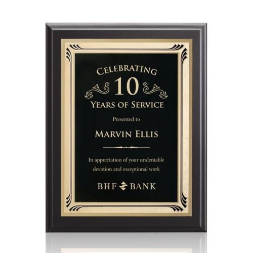 Awards and Trophies - Plaque Awards - Farnsworth/Sonata - Black/Black