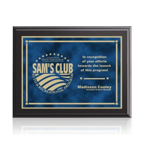 Awards and Trophies - Plaque Awards - Farnsworth/Contempo - Black/Blue