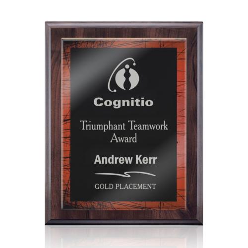 Awards and Trophies - Plaque Awards - Farnsworth/Caprice - Cherry/Red