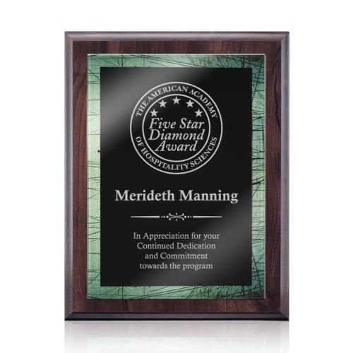 Awards and Trophies - Plaque Awards - Farnsworth/Caprice - Cherry/Green