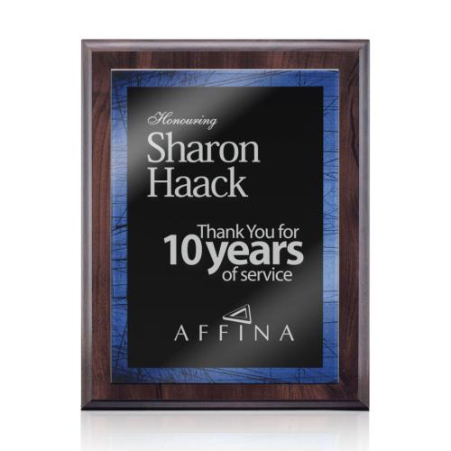 Awards and Trophies - Plaque Awards - Farnsworth/Caprice - Cherry/Blue