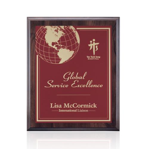 Awards and Trophies - Plaque Awards - Farnsworth/Marietta - Cherry/Red