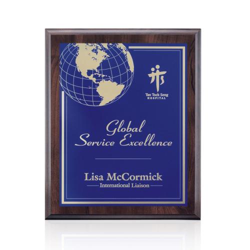 Awards and Trophies - Plaque Awards - Farnsworth/Marietta - Cherry/Blue