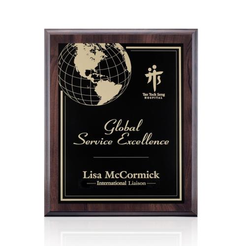 Awards and Trophies - Plaque Awards - Farnsworth/Marietta - Cherry/Black