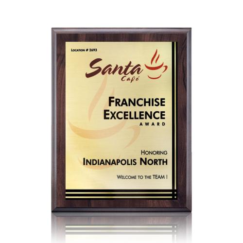 Awards and Trophies - Plaque Awards - Full Color Plaques - Farnsworth/AstroSub - Cherry/Gold