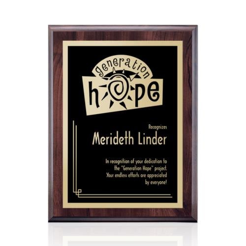 Awards and Trophies - Plaque Awards - Farnsworth/Simplicity - Cherry/Black