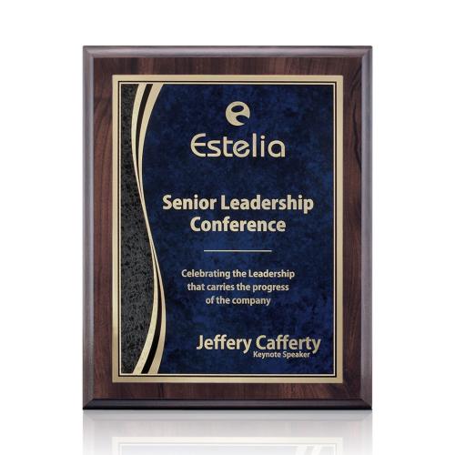 Awards and Trophies - Plaque Awards - Farnsworth/Finch - Cherry/Blue