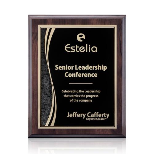 Awards and Trophies - Plaque Awards - Farnsworth/Finch - Cherry/Black