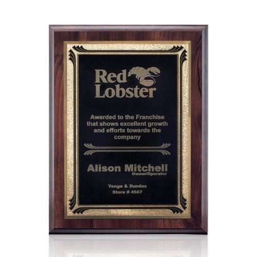 Awards and Trophies - Plaque Awards - Farnsworth/Sonata - Cherry/Black