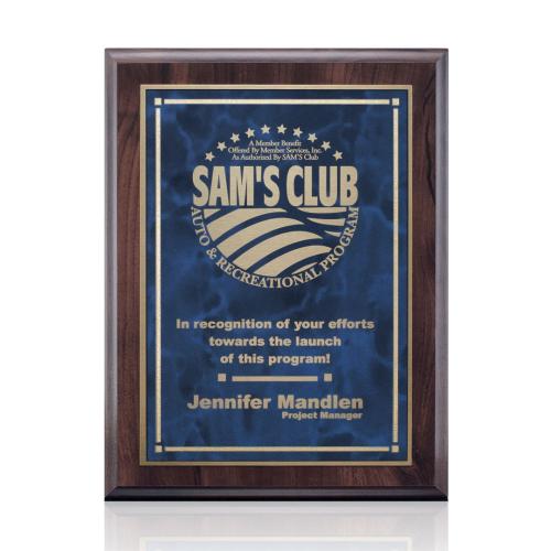 Awards and Trophies - Plaque Awards - Farnsworth/Contempo - Blue