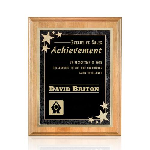 Awards and Trophies - Plaque Awards - Erindale/Starburst - Black