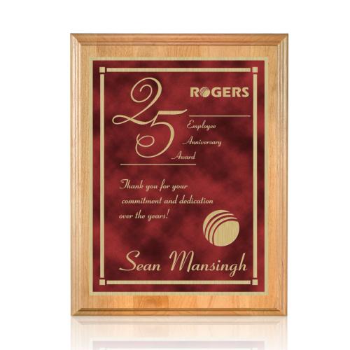 Awards and Trophies - Plaque Awards - Erindale/Contempo - Red