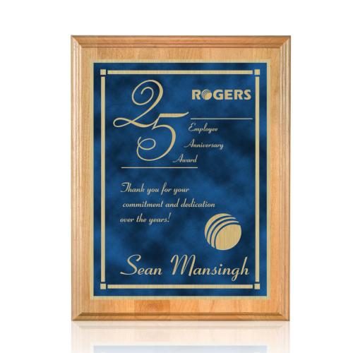 Awards and Trophies - Plaque Awards - Erindale/Contempo - Blue