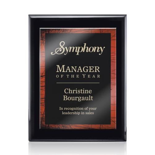 Awards and Trophies - Plaque Awards - Oakleigh/Caprice - Black/Red